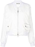 Aalto Zipped Bomber Jacket - White