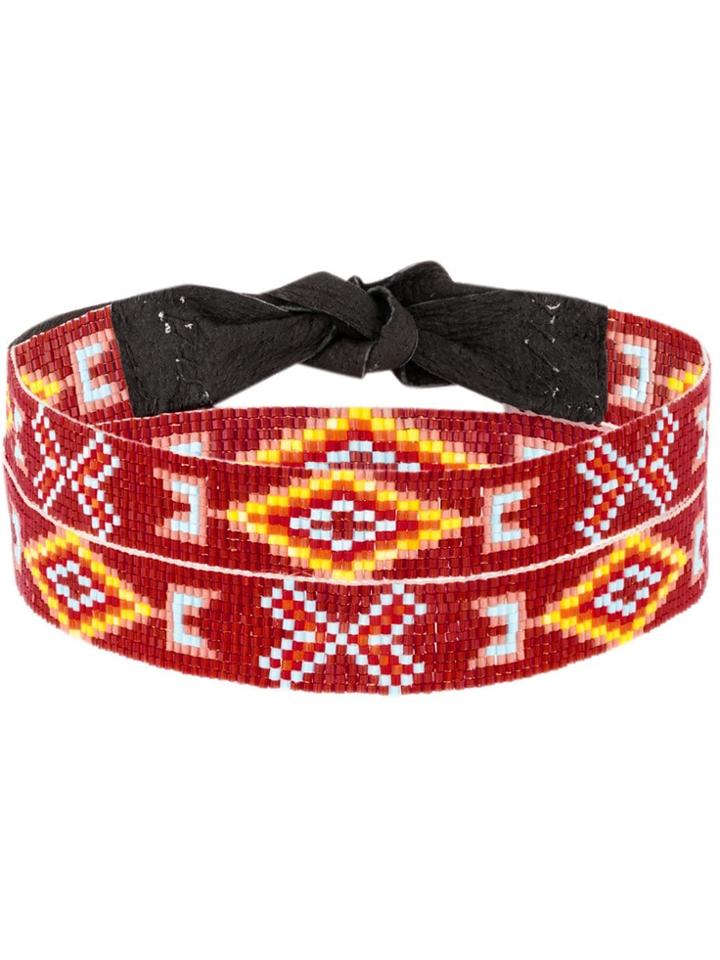 Jessie Western Navajo Choker - Red