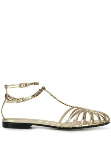 Alevì Chain Detail Sandals - Gold
