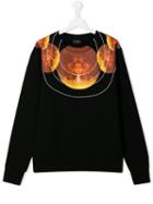 Marcelo Burlon County Of Milan Kids Teen Moon Print Sweatshirt - Black