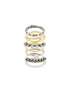 Iosselliani Silver Heritage Set Of Rings - Multicolour