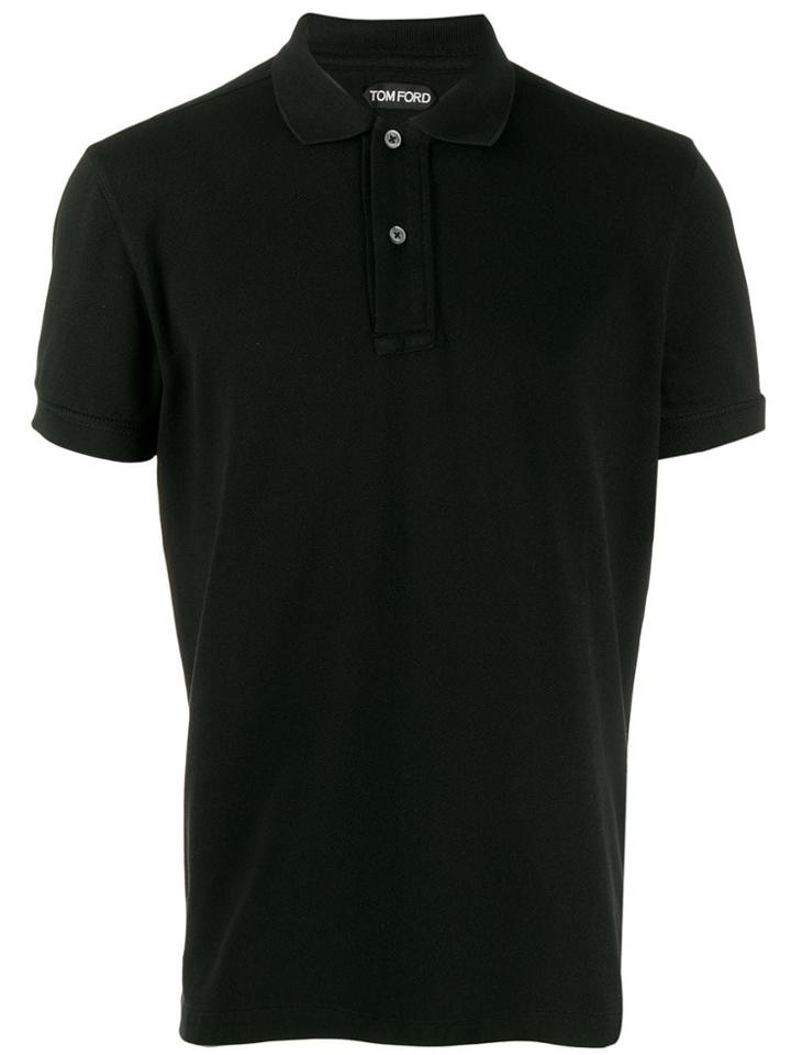 Tom Ford Short Sleeve Polo Shirt - Black