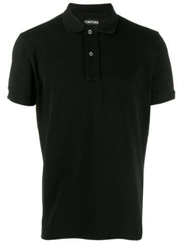 Tom Ford Short Sleeve Polo Shirt - Black