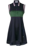 Carven Laced Sleeveless Polo Dress - Blue