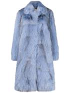 Sprung Frères Sonja Fur Coat - Blue