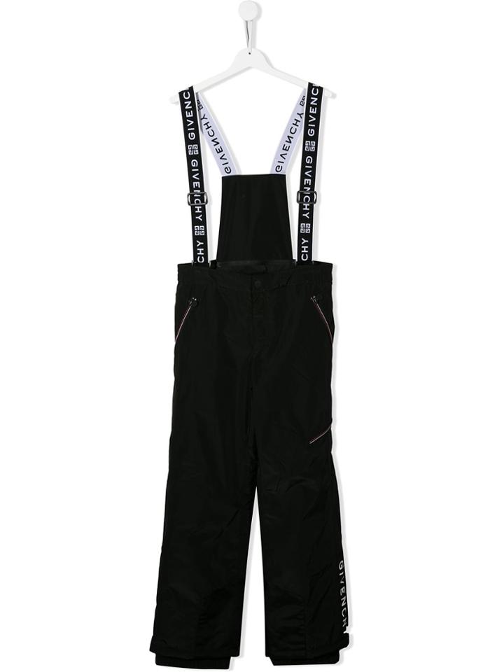Givenchy Kids Teen Branded Strap Jumpsuit - Black