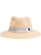 Maison Michel Classic Fedora Hat, Women's, Size: Large, Nude/neutrals, Rabbit Fur