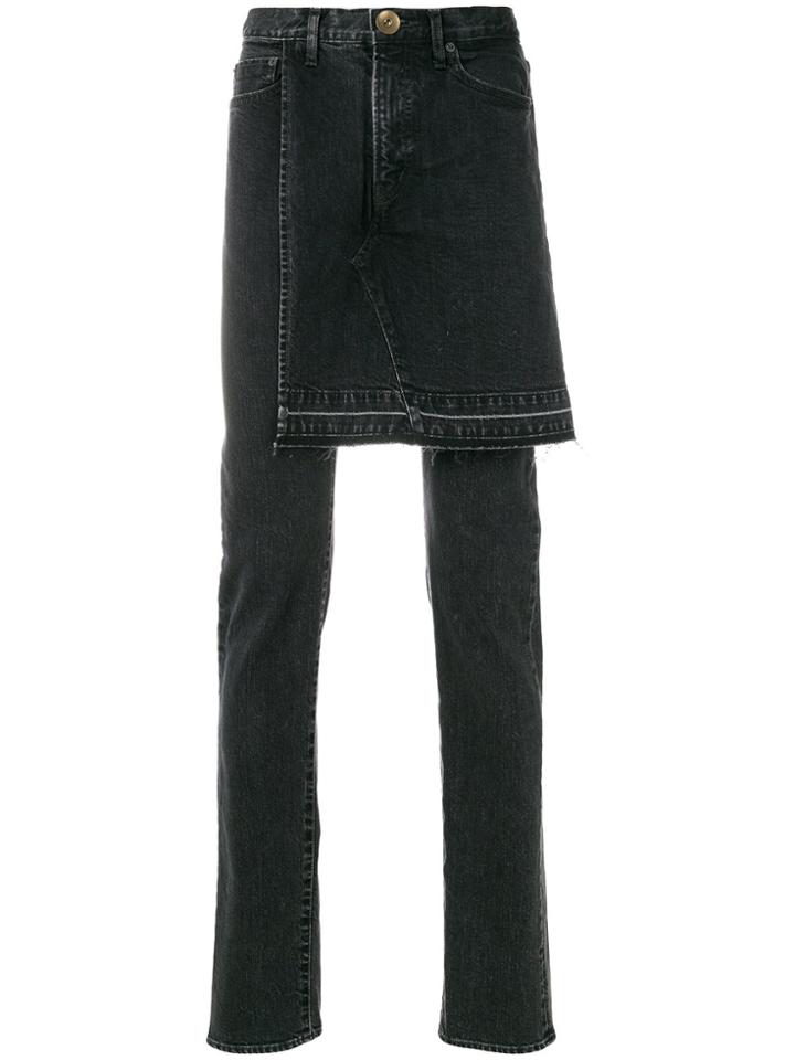 Maison Mihara Yasuhiro Skirt Design Jeans - Grey