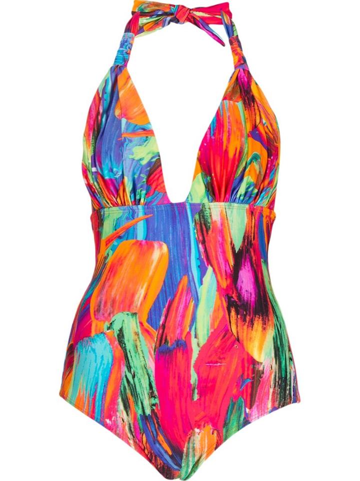 Blue Man Stretch Open Back Swimsuit