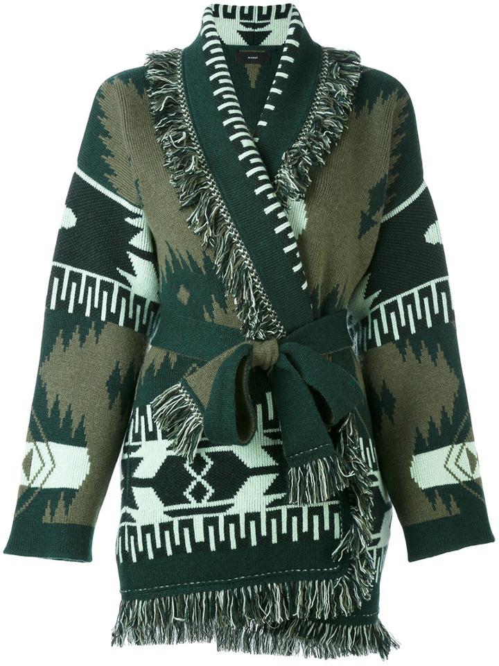 Alanui - Fringed Cardi-coat - Women - Cashmere - M, Green, Cashmere