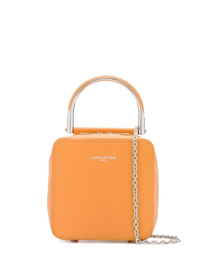 Lancaster Metallic Handle Tote - Yellow