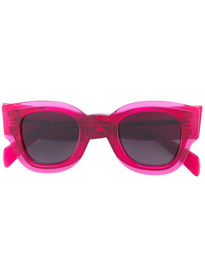 Céline Eyewear Thick Frame Sunglasses - Pink & Purple