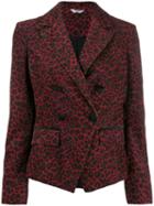 Liu Jo Leopard Print Blazer - Red