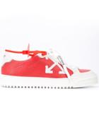 Off-white Lace-up Panelled Sneakers - Red