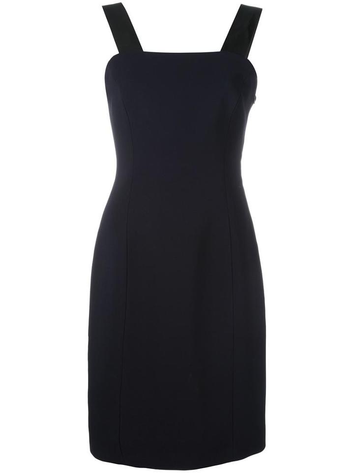 Capucci Low Back Fitted Dress, Women's, Size: 40, Blue, Viscose/spandex/elastane/silk