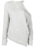 R13 Cut-out Shoulder Jumper - Grey