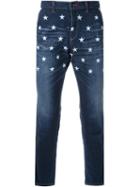 Education From Youngmachines Star Print Straight Leg Jeans, Men's, Size: 3, Blue, Cotton/polyurethane