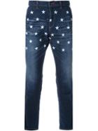 Education From Youngmachines Star Print Straight Leg Jeans, Men's, Size: 3, Blue, Cotton/polyurethane