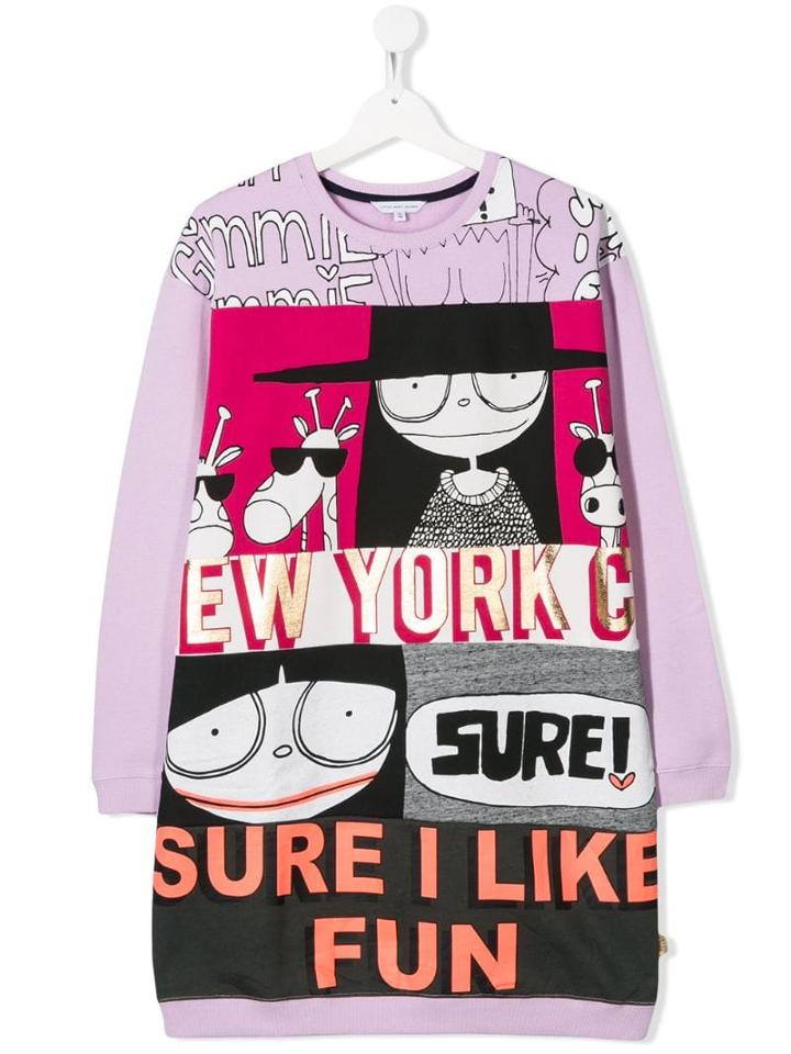 Little Marc Jacobs Illustrated Casual Dress - Purple
