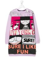 Little Marc Jacobs Illustrated Casual Dress - Purple