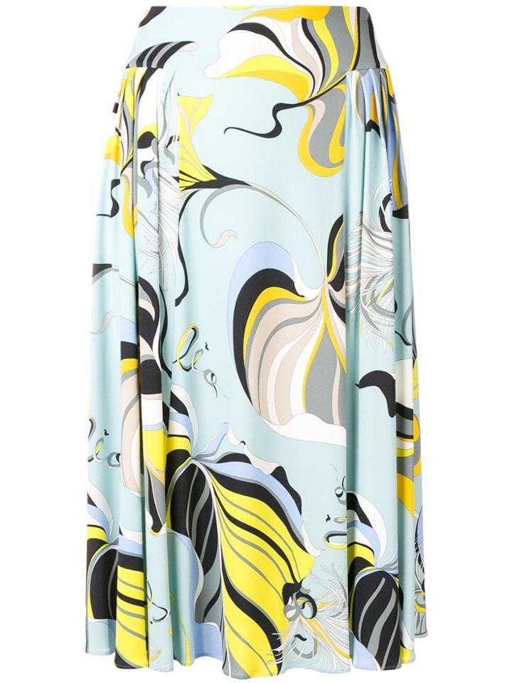 Emilio Pucci Frida Printed Skirt - Blue