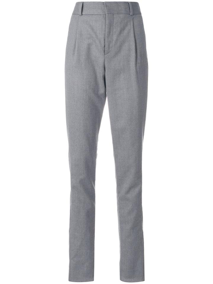 Saint Laurent Straight-leg Tailored Trousers - Grey