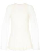 Comme Des Garçons Vintage Dual Layer Sheer Blouse - White