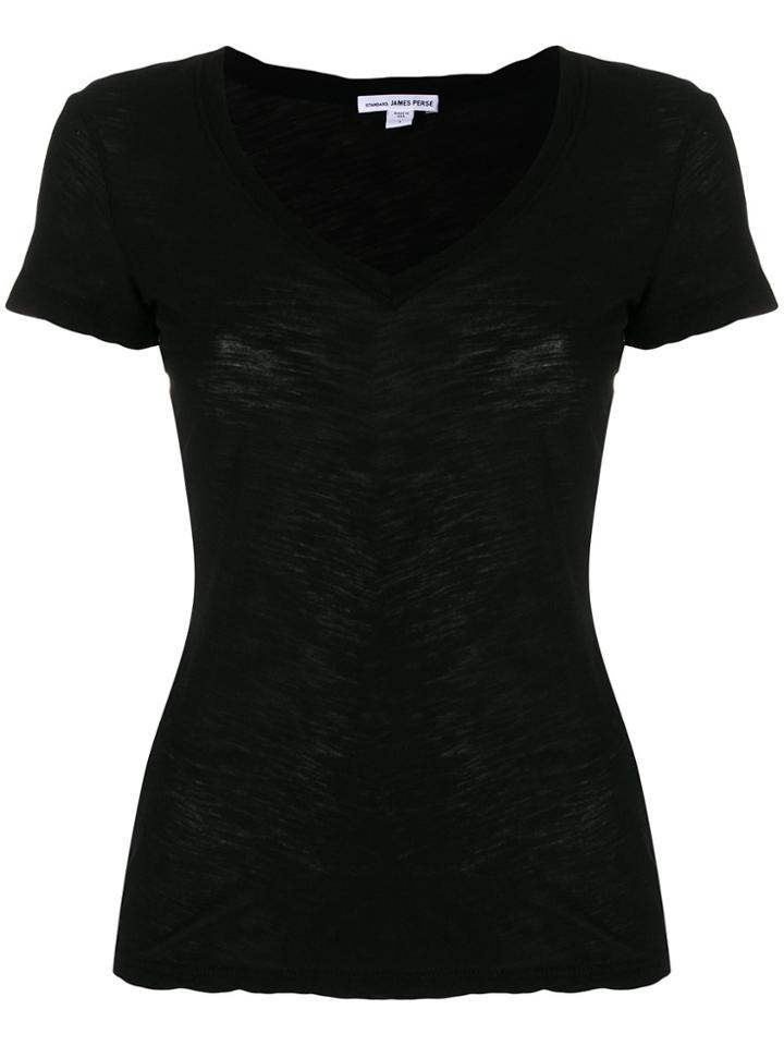 James Perse Reverse Binding Tee - Black