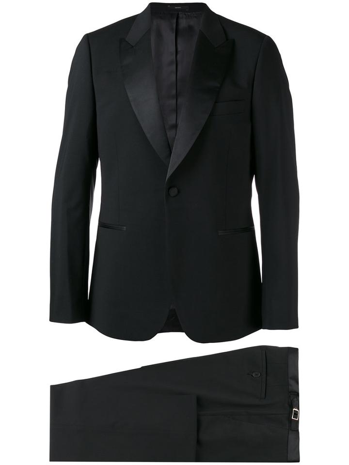 Paul Smith - Satin-trimmed Suit - Men - Spandex/elastane/viscose/wool - 50, Black, Spandex/elastane/viscose/wool