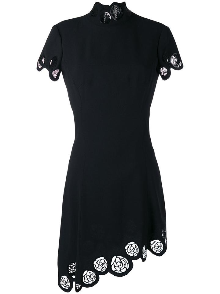 Versus - Cut-out Asymmetric Hem Dress - Women - Polyamide/spandex/elastane/acetate/viscose - 40, Black, Polyamide/spandex/elastane/acetate/viscose