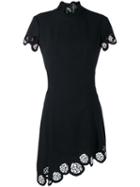 Versus - Cut-out Asymmetric Hem Dress - Women - Polyamide/spandex/elastane/acetate/viscose - 40, Black, Polyamide/spandex/elastane/acetate/viscose
