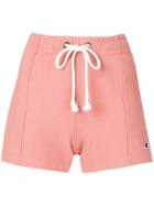 Champion Logo Patch Track Shorts - Pink