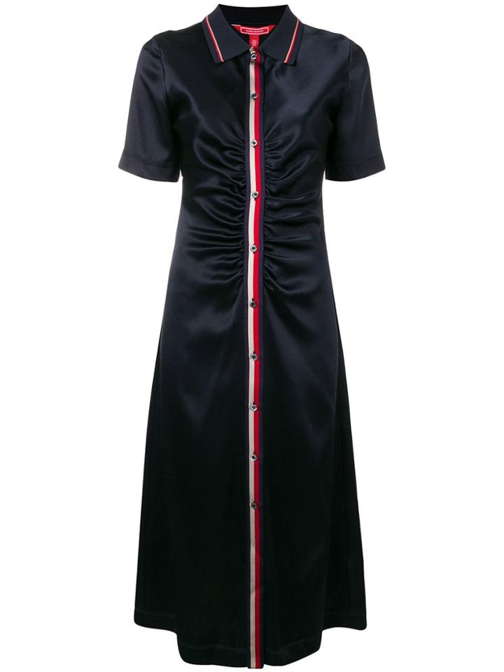 Tommy Hilfiger Button-up Midi Dress - Blue