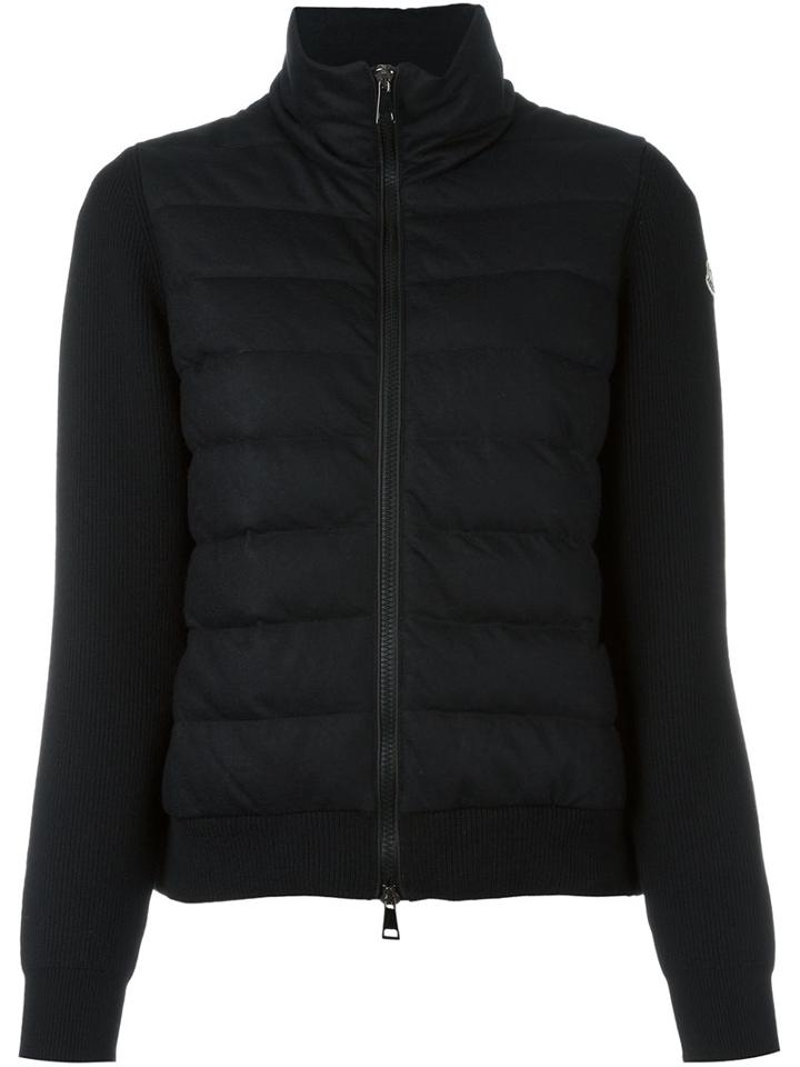 Moncler Padded Front Jacket, Women's, Size: Small, Black, Feather Down/polyamide/polyester/virgin Wool
