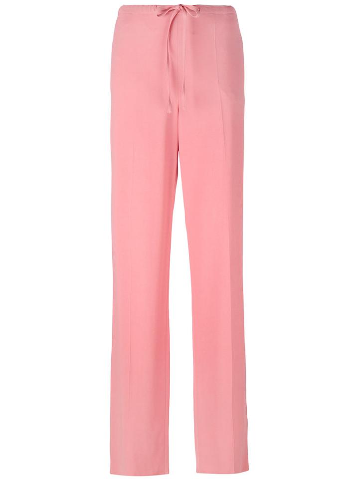 Agnona - Long Formal Trousers - Women - Spandex/elastane/viscose - 44, Pink/purple, Spandex/elastane/viscose