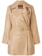 Loro Piana Double Breasted Trench Coat - Nude & Neutrals