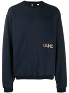 Oamc Logo Print Sweatshirt - Blue