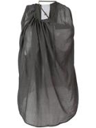 Lost & Found Rooms Draped Sheer Tank Top - Grey