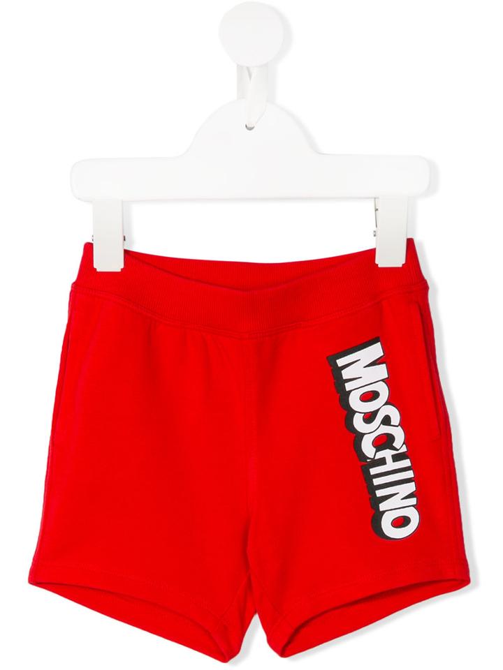 Moschino Kids Logo Print Shorts, Toddler Boy's, Size: 2 Yrs, Red