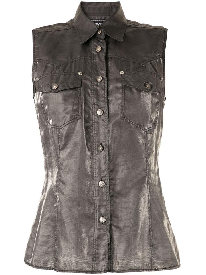Versace Pre-owned Metallic Sleeveless Shirt
