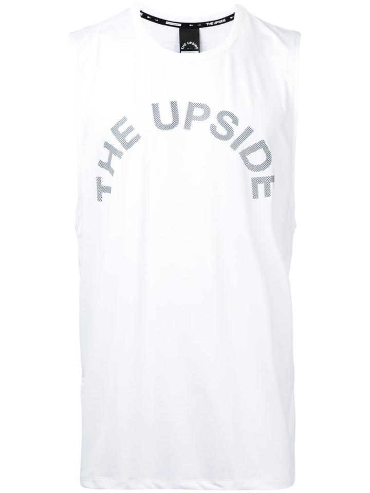 The Upside - Logo Print Sleeveless Top - Men - Polyester/spandex/elastane - Xl, White