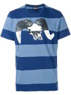 Just Cavalli Graphic Print Striped T-shirt - Blue