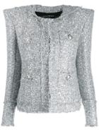 Balmain Tweed Blazer - Silver