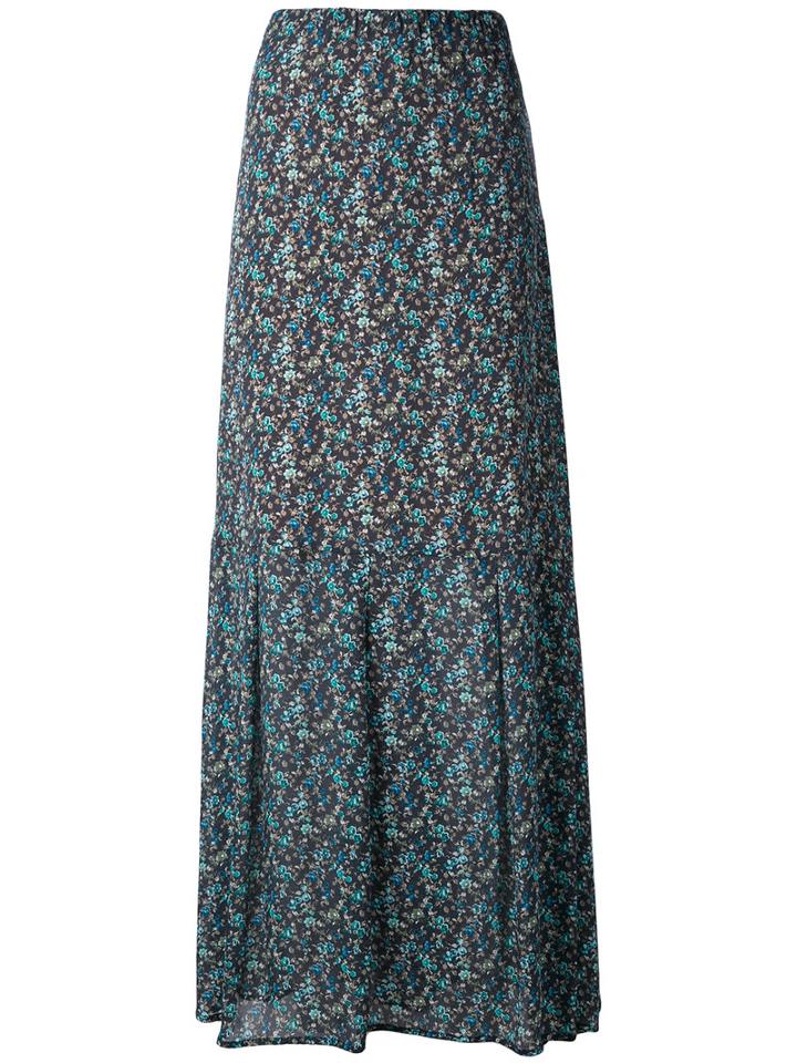 Twin-set - Floral Print Maxi Skirt - Women - Polyester/viscose/silk - 42, Blue, Polyester/viscose/silk