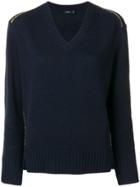 Joseph Long-sleeve Fitted Sweater - Blue