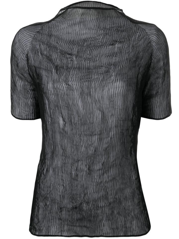 Issey Miyake Pleated T-shirt - Black