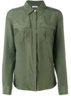 P.a.r.o.s.h. - Long Sleeve Shirt - Women - Silk - S, Green, Silk