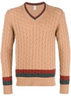 Eleventy V-neck Cashmere Sweater - Brown