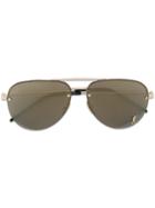 Saint Laurent Eyewear Aviator Sunglasses With Gold Bronze Frame -