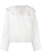 See By Chloé Open-neck Blouse, Women's, Size: 36, White, Cotton
